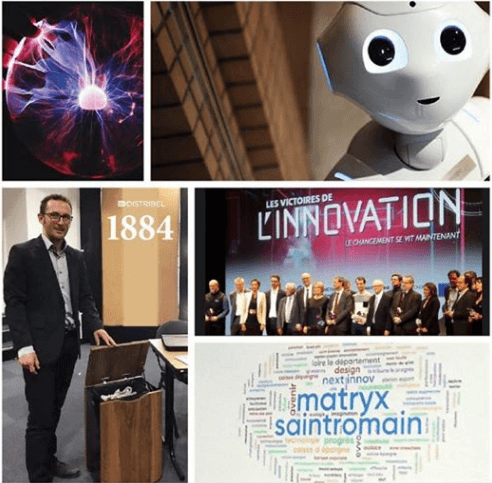 VICTOIRE DE L'INNOVATION 2018 A SAINT ETIENNE AVEC LE GROUP DESIGNER "NOVAM" poubelle innovante;victoires de l'innovation