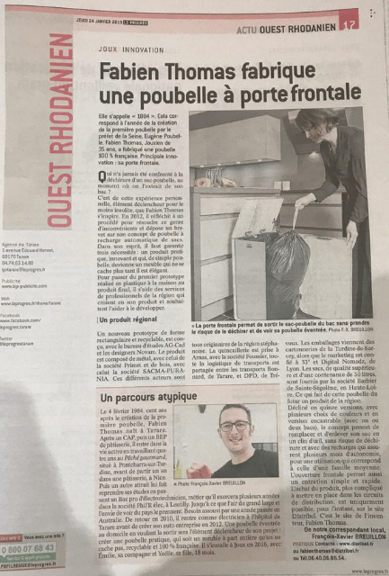 Capture Fabien Thomas fabrique une poubelle à porte frontale