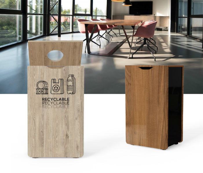 Poubelle design pour professionnel 110l