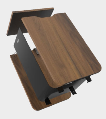 Poubelle sur mesure en bois